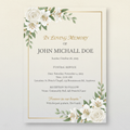Funeral Invitation – Digital Design

A professionally designed digital funeral invitation created to share important details with family and friends.
Delivered digitally and designed to match the tone and style of the funeral programme.

generate a 1080*1080 image