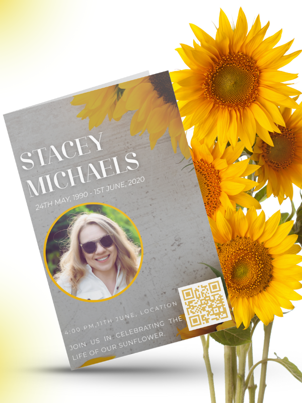 A5 Pesonalised Funeral Programme Designs